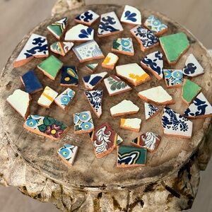 Handmade Ceramic Tile Mosaic Broken Pieces - Multicolor